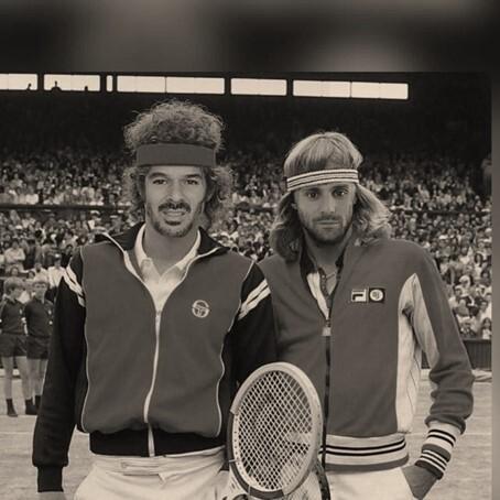 Anatol & the Butcher playing tennis